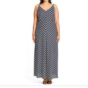 City Chic Sailor Maxi Dress, Size 20